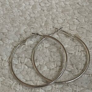 Silver hoop earrings